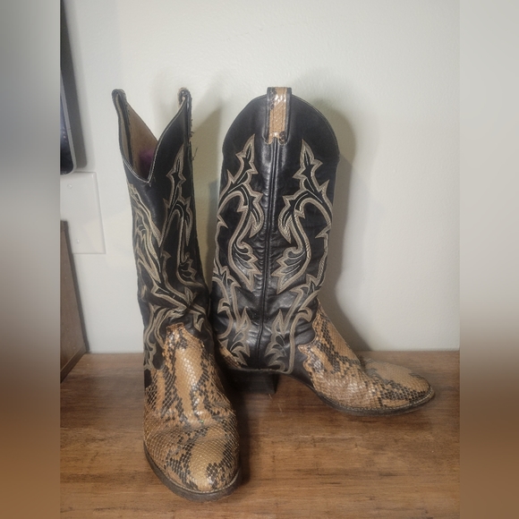 Larry Mahan Shoes Larry Mahan Diamondback Rattlesnake Exotic Rare